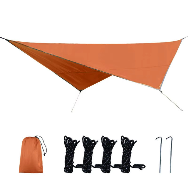 Customized Waterproof Multiplayer Rain Fly Camping Sunshade Awning Tent Shelter Camping Tarp for 3-4 Person