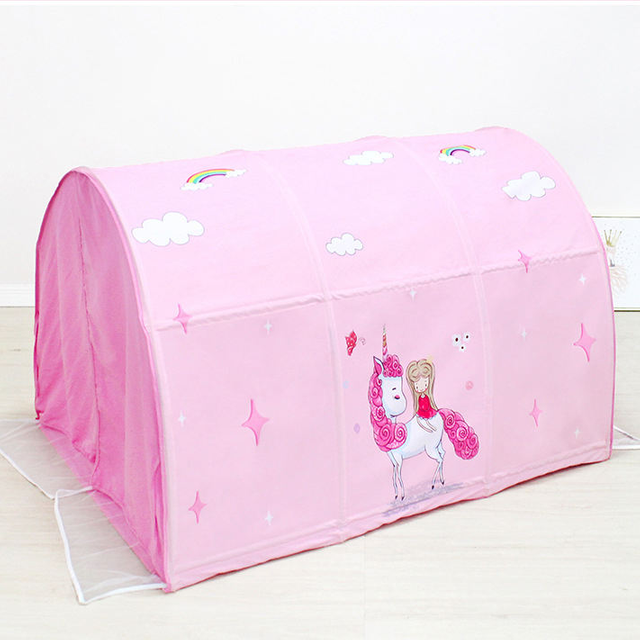 Factory Wholesale Convenient Installation of Foldable Pink Girl Princess Bed Tent