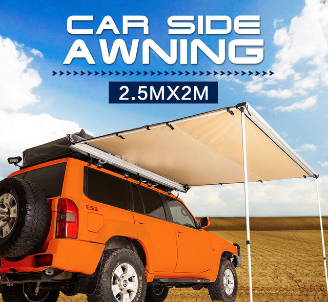 Portable Outdoor Umbrella Roof Cover UV Car Cover Umbrella Auto Markise Sun Shade Tent Camping for Car Roof