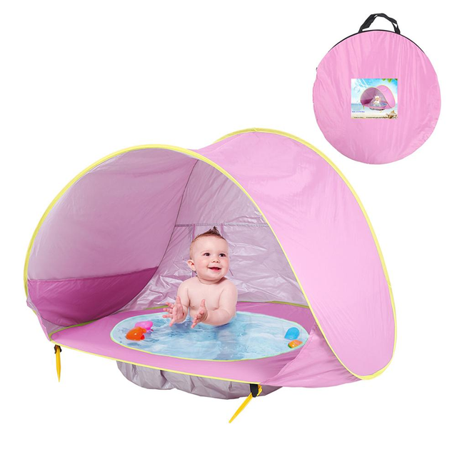 Outdoor Children Portable Waterproof Kids Play Pop Up Tent Baby Beach Tent With Pool