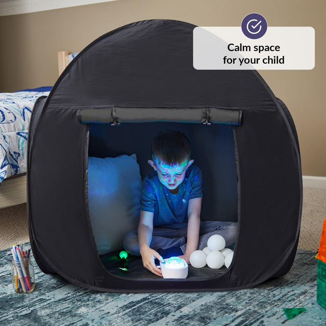 Therapy Toy Children Quiet Corner Play Pop up Sensory Blackout Tent Foldable Hide Healing Sensory Tent for Kids With Autism
