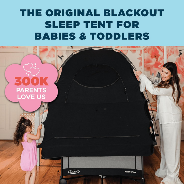 Blocks 95%+ Light Baby Blackout Tent Sleep Pod Kids the Original Blackout Sleep Tent Travel Essential for Babies and Toddlers