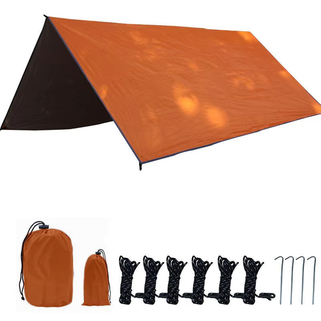Customized Waterproof Multiplayer Rain Fly Camping Sunshade Awning Tent Shelter Camping Tarp for 3-4 Person