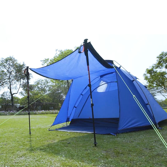 Customized 190T polyester waterproof 3000mm aluminum pole camping tent