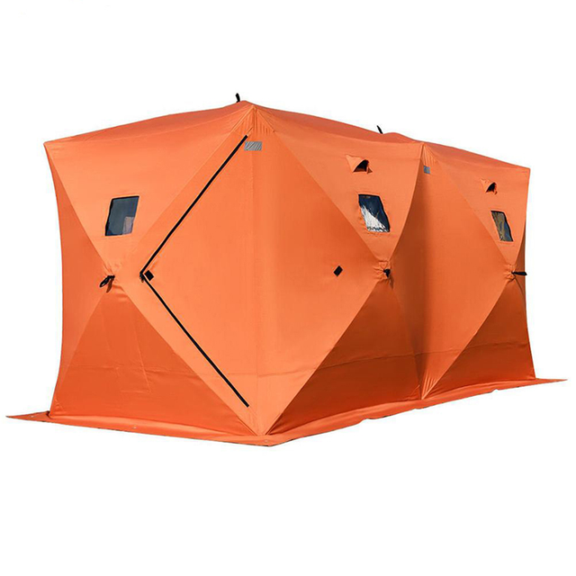 alibaba Hot Sale Outdoor Winter Insulated Ice Fishing Tent 6 Person Fishing Camping Winter Tents for Sale